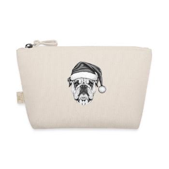 Chien de Noël Joyeux Noël Bulldog Cadeau - Trousse biologique - nature - Devant