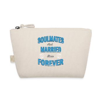 Soulmates & Married Since Forever Cute Retro - Organic Pouch - nature - Front