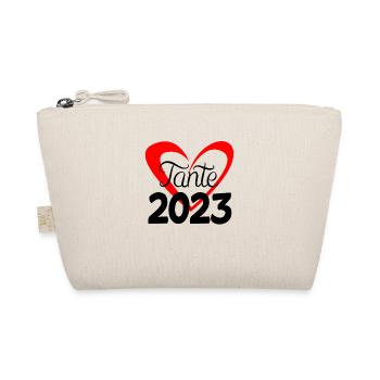 Tante 2023 - Tante werden - Tante Geschenk - Bio-Täschchen - Natur - Vorne