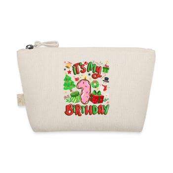 It's my 1 birthday snowman Christmas - Organic Pouch - nature - Front
