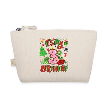 It's my 3 birthday snowman Christmas - Organic Pouch - nature - Front