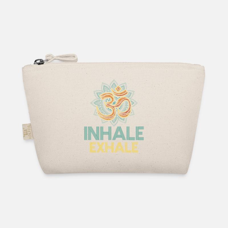 Devanagari Inhale Exhale Namaste Greetings Classic - Bio-Täschchen - Natur