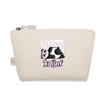 Tired Namaste in Bed Panda Lazy Artwork - Bio-Täschchen - Natur - Vorne