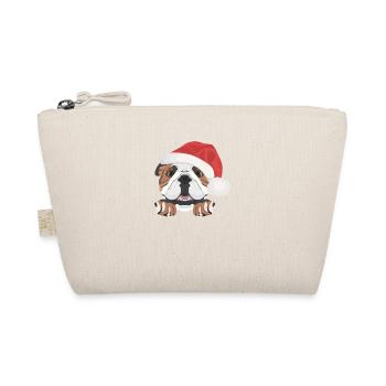 English Bulldog Merry Christmas - Organic Pouch - nature - Front