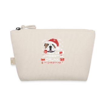 Englische Bulldogge Weihnachtsmarkt - Bio-Täschchen - Natur - Vorne