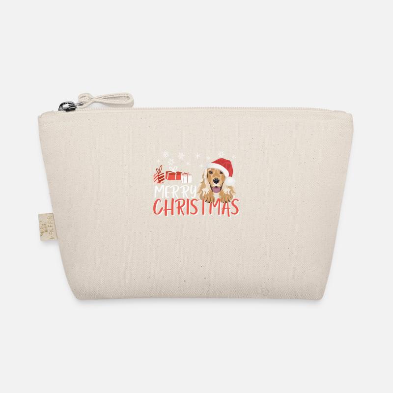 Deutsch Cocker Spaniel Merry Christmas Organic Pouch