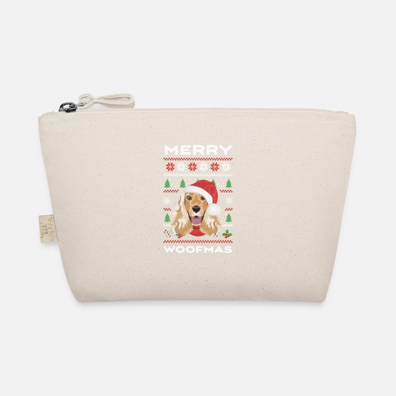 Deutsch Cocker Spaniel Merry Christmas Organic Pouch