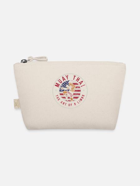 Vintage Muay Thai Fighter Karate Boxing Mixed Mart - Bio-Täschchen - Natur