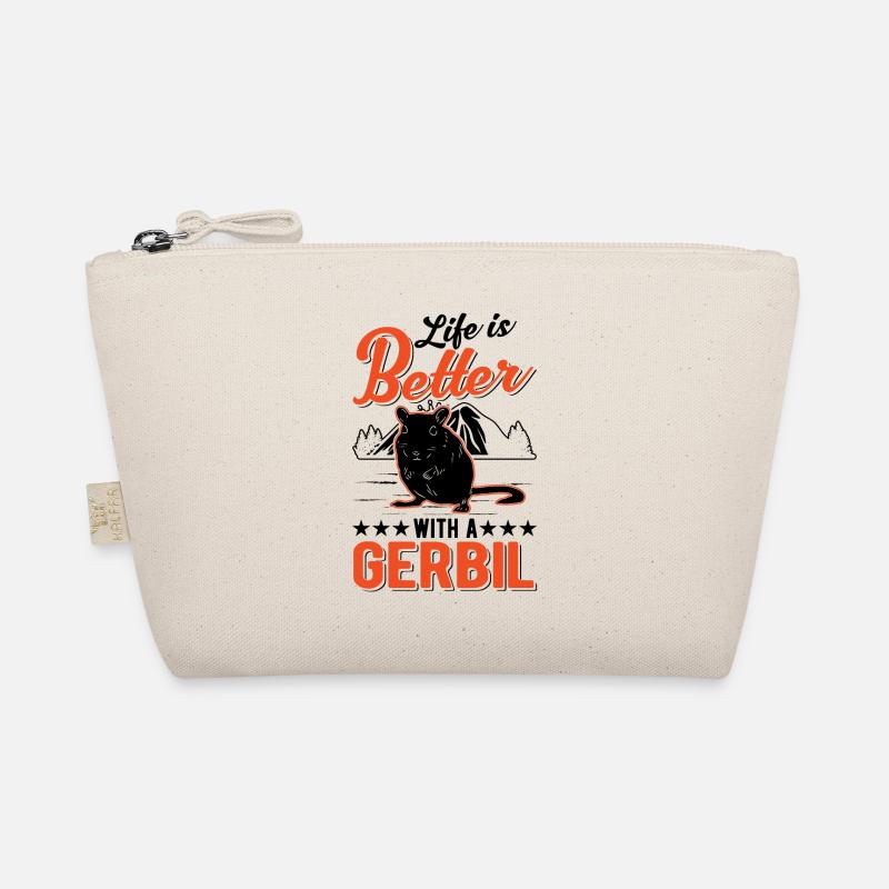 Life is better with a Gerbil racing rat gerbil Organic Pouch