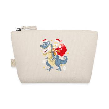 t Rex Santa Outfit - Organic Pouch - nature - Front