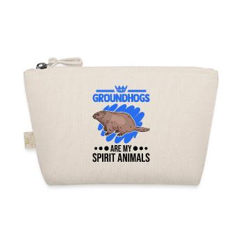Murmeltier Spirit Animal Groundhog Marmot - Bio-Täschchen - Natur - Vorne