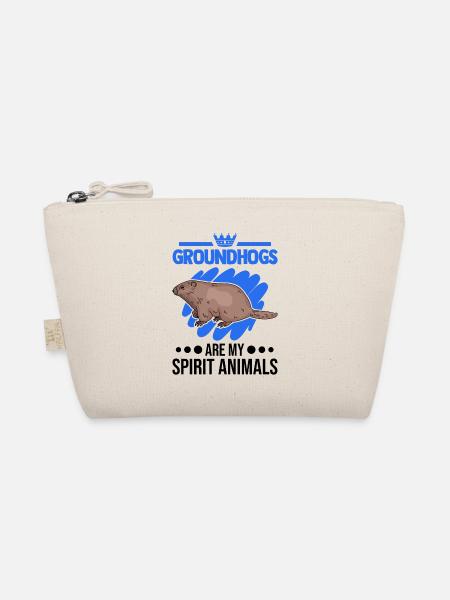 Murmeltier Spirit Animal Groundhog Marmot - Organic Pouch - nature - Front
