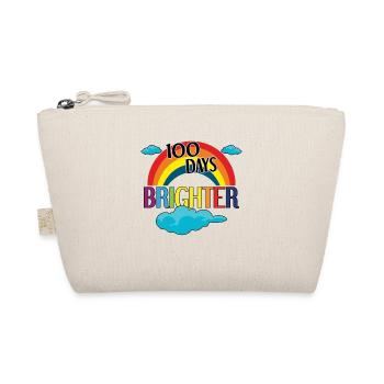 Student 100th Day Brighter Rainbow Days Of School - Organic Pouch - nature - Front