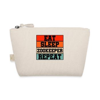 Eat Sleep Zoo Keeper Repeat Animal Lover Animal Ke - Bio-Täschchen - Natur - Vorne