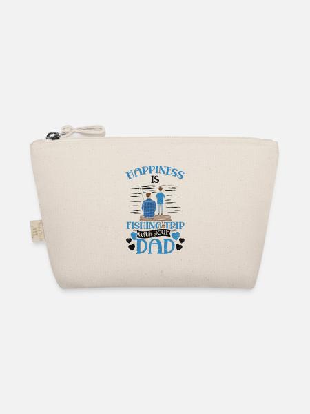 Le bonheur, c’est le voyage de pêche Fisher Fish Fisherman - Trousse biologique - nature - Devant