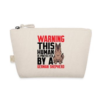 This Human Is Protected by A German Shepherd 5 - Organic Pouch - nature - Front