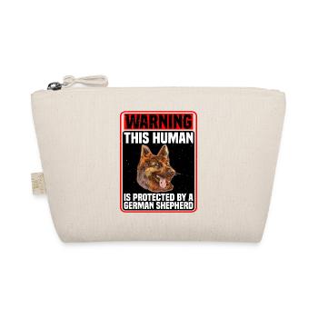 This Human Is Protected By A German Shepherd 4 - Organic Pouch - nature - Front