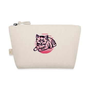 Retro Cat Graphic Cat for Cat Owners - Organic Pouch - nature - Front