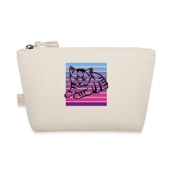 Retro Cat Graphic Cat for Cat Owners - Organic Pouch - nature - Front
