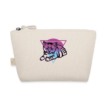 Retro Cat Graphic Cat for Cat Owners - Organic Pouch - nature - Front