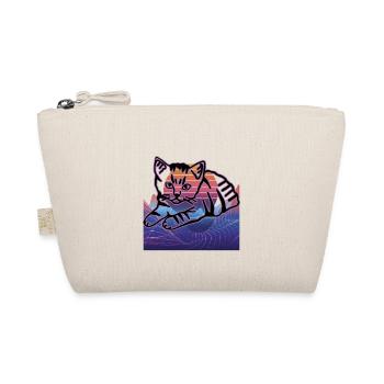 Retro Cat Graphic Cat for Cat Owners - Organic Pouch - nature - Front