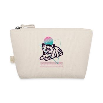Retro Cat Graphic Cat for Cat Owners - Organic Pouch - nature - Front