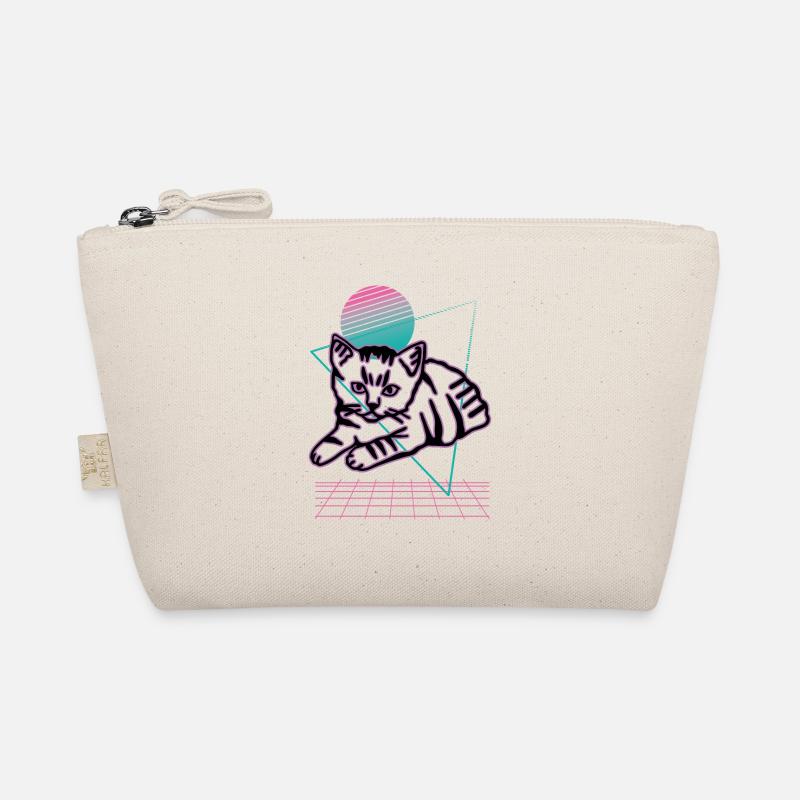 Retro Cat Graphic Cat for Cat Owners Organic Pouch