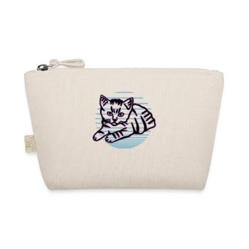 Retro Cat Graphic Cat for Cat Owners - Organic Pouch - nature - Front