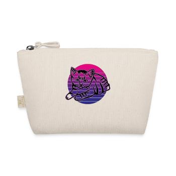 Retro Cat Graphic Cat for Cat Owners - Organic Pouch - nature - Front
