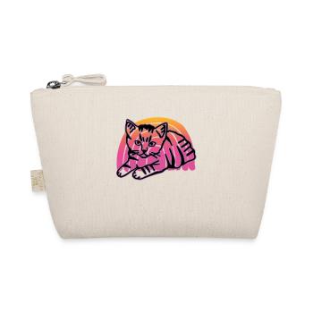 Retro Cat Graphic Cat for Cat Owners - Organic Pouch - nature - Front