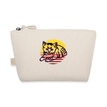 Retro Cat Graphic Cat for Cat Owners - Organic Pouch - nature - Front