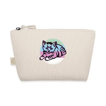 Retro Cat Graphic Cat for Cat Owners - Organic Pouch - nature - Front