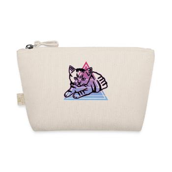 Retro Cat Graphic Cat for Cat Owners - Organic Pouch - nature - Front