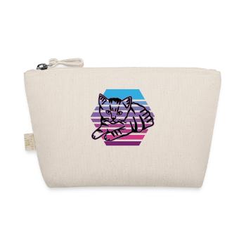 Retro Cat Graphic Cat for Cat Owners - Organic Pouch - nature - Front