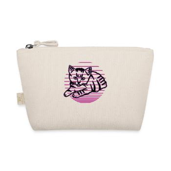 Retro Cat Graphic Cat for Cat Owners - Organic Pouch - nature - Front