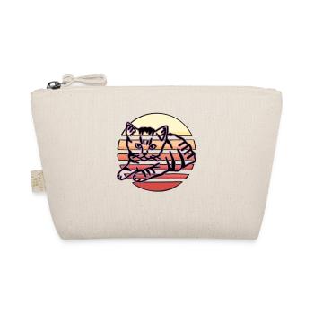 Retro Cat Graphic Cat for Cat Owners - Organic Pouch - nature - Front