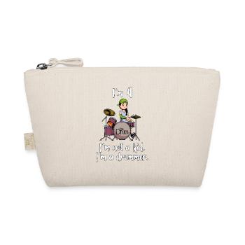 I'm 4 - Girl Drummer - Organic Pouch - nature - Front