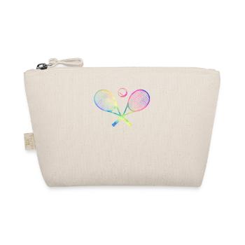 tennis crossed racquets ball funny sport games - Organic Pouch - nature - Front