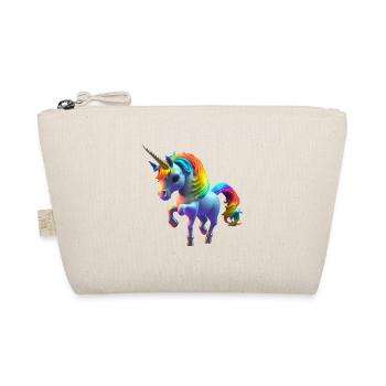 Süßes kleines Einhorn ist auf der Suche nach dir 2 - Bio-Täschchen - Natur - Vorne