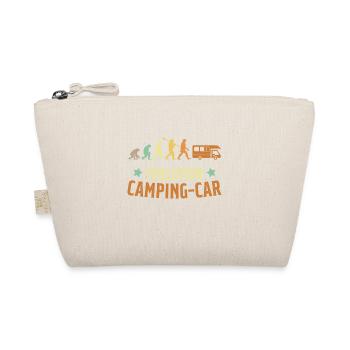 Evolution Camping Car Humor Gift - Organic Pouch - nature - Front