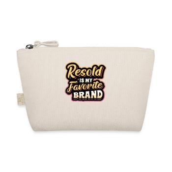 Resold Is My Favorite Brand Flea Market Thrifting - Organic Pouch - nature - Front