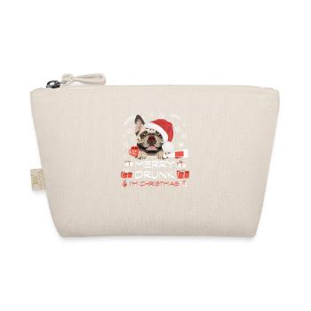 Französische Bulldogge Weihnachtsmarkt - Bio-Täschchen - Natur - Vorne