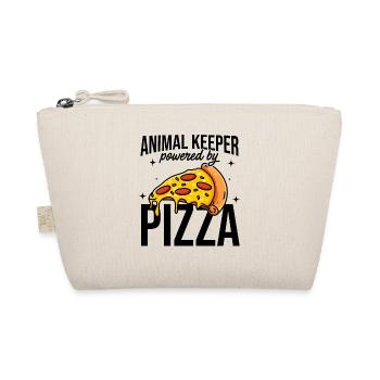 Animal Keeper Powered By Pizza Animal Lover Zoo Ke - Bio-Täschchen - Natur - Vorne