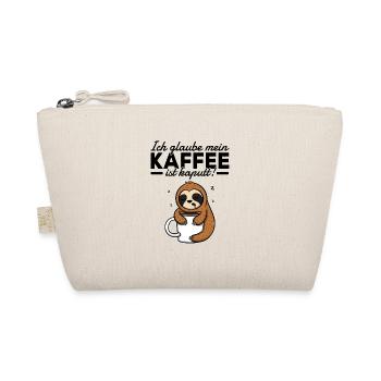 Mein Kaffee ist Kaputt Immer Müde Faultier Sprüche - Bio-Täschchen - Natur - Vorne