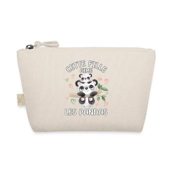 Dieses Mädchen Liebt Pandas - Bio-Täschchen - Natur - Vorne