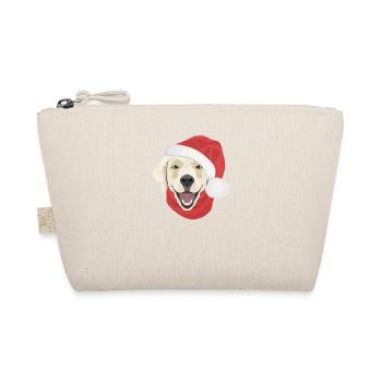 Golden Retriever Frohe Weihnachten - Bio-Täschchen - Natur - Vorne