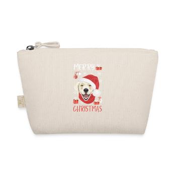Golden Retriever Frohe Weihnachten - Bio-Täschchen - Natur - Vorne