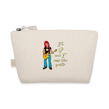 I'm 8 - Girl Guitarist - Organic Pouch - nature - Front