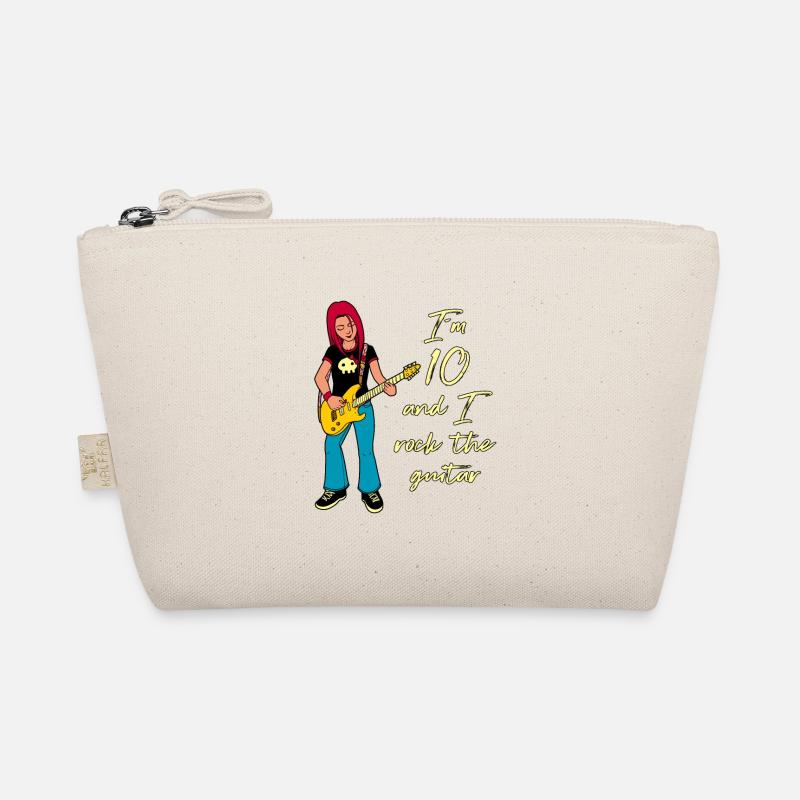 Ich bin 10 - Mädchen Gitarrist Bio-Täschchen