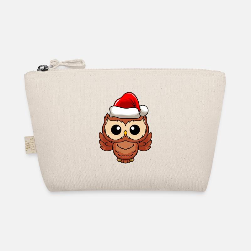 Eule Comic Weihnachten Bio-Täschchen